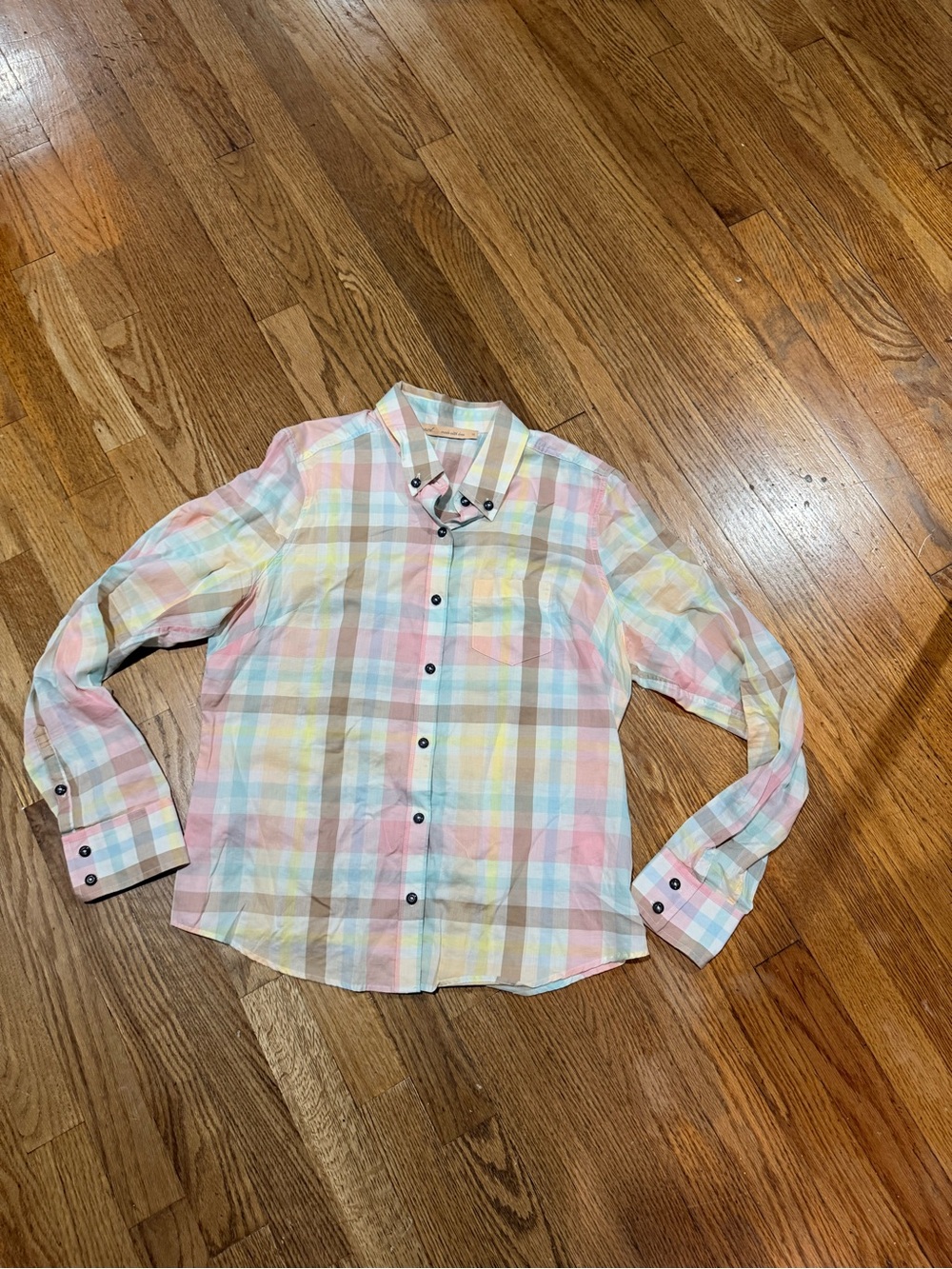 Next made with love Pastel Plaid Button-Up Shirt - Multicolor Size 14
